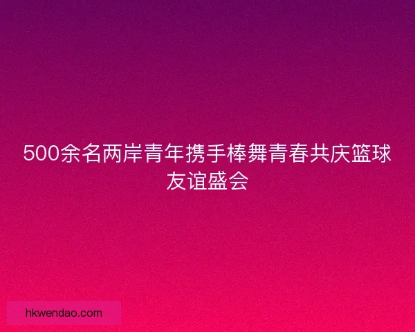 500余名两岸青年携手棒舞青春共庆篮球友谊盛会